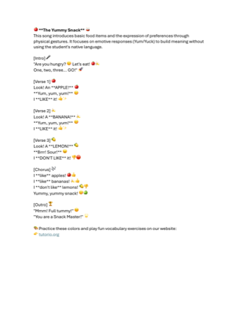 Preview of the-yummy-snack-song-lyrics.pdf PDF